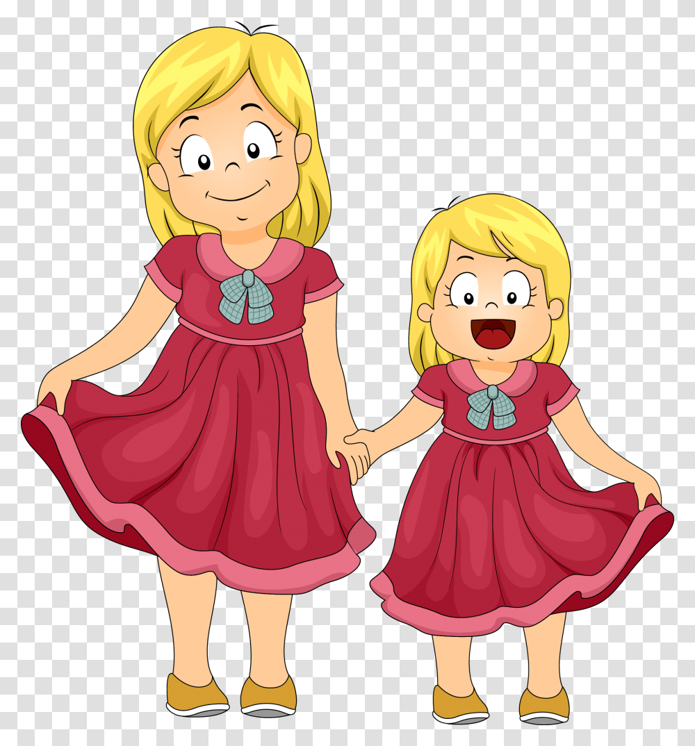 Sister Clipart Clipart Inspiring Design Ideas, Blonde, Woman, Girl, Kid Transparent Png