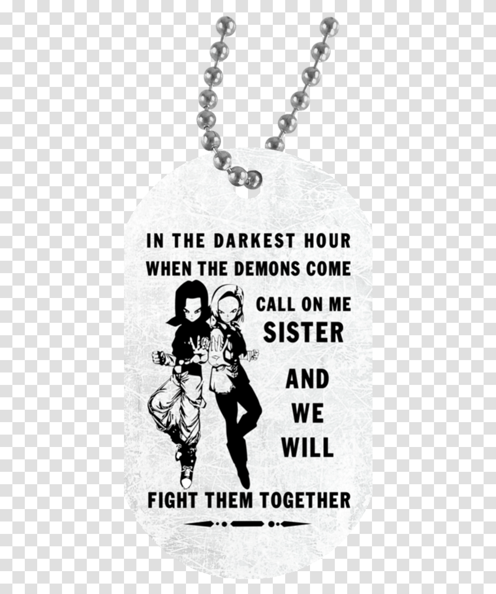 Sister Dog Tag Necklace Chain Not A Perfect Father, Person, Human, Poster Transparent Png