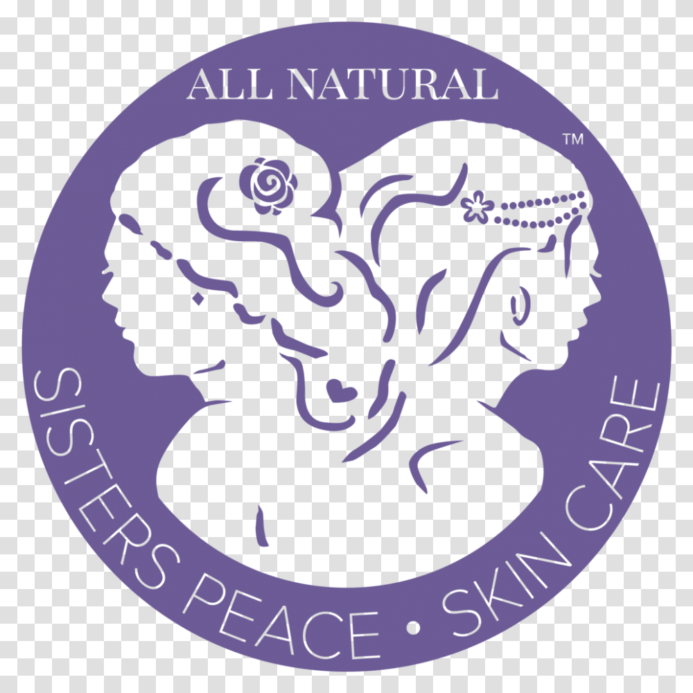 Sisters Peace Skincare Logo Circle, Text, Symbol, Word, Person Transparent Png
