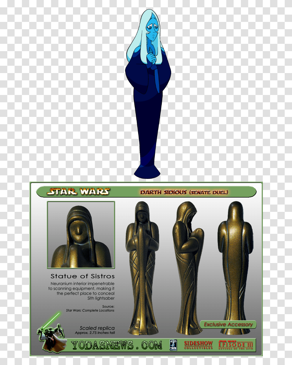 Sistros Star Wars, Statue, Sculpture, Bronze Transparent Png