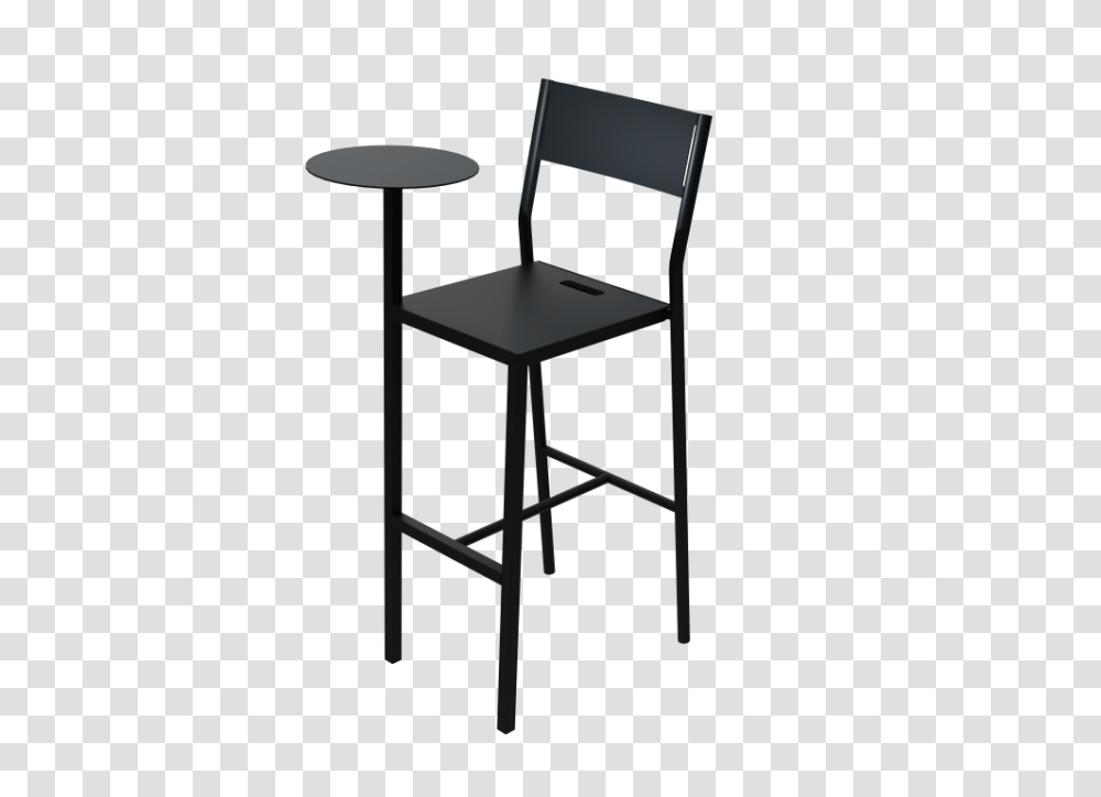 Sit Bar Chair With Tablet White, Furniture, Bar Stool, Tabletop Transparent Png