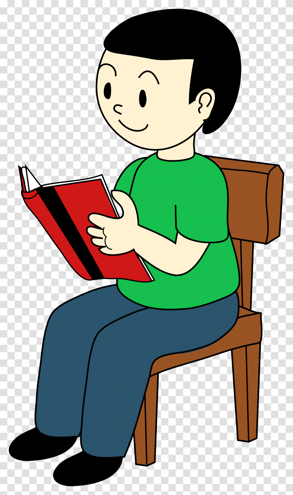 Sit In Clipart, Reading Transparent Png