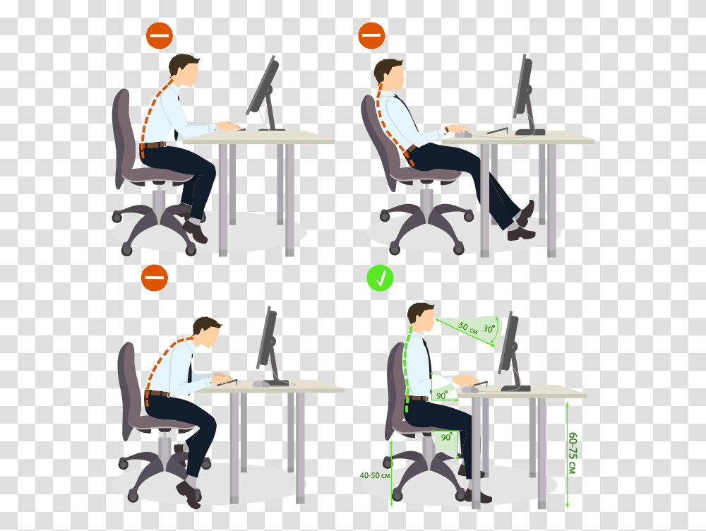 Sit Properly At Desk, Person, Sitting, Furniture, Table Transparent Png