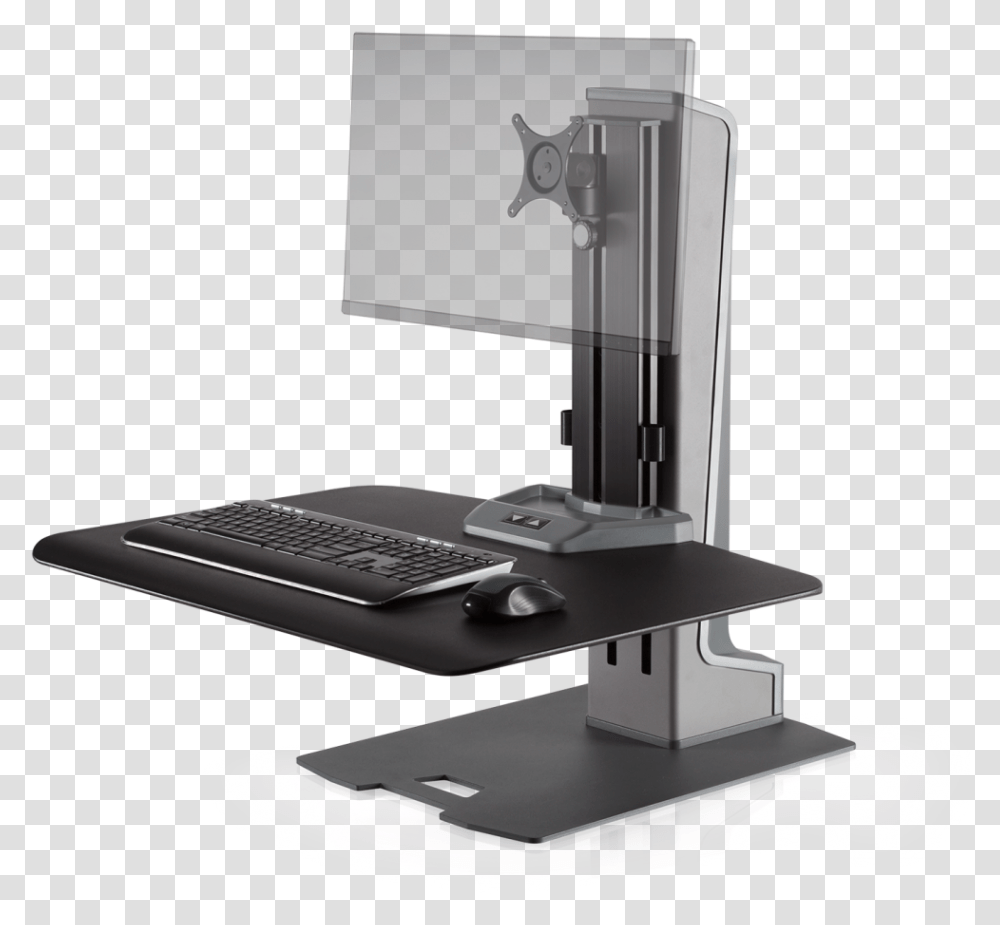 Sit Stand Workstation, Pc, Computer, Electronics, Tabletop Transparent Png