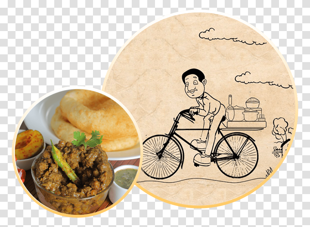 Sita Ram Diwan Chand Started His Business Of Chole Pu Pu Platter, Bicycle, Vehicle, Transportation, Bike Transparent Png