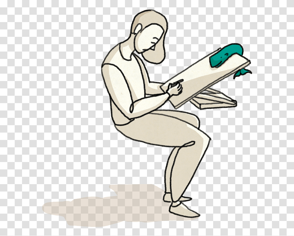 Sitting 2010, Kneeling, Drawing, Reading Transparent Png