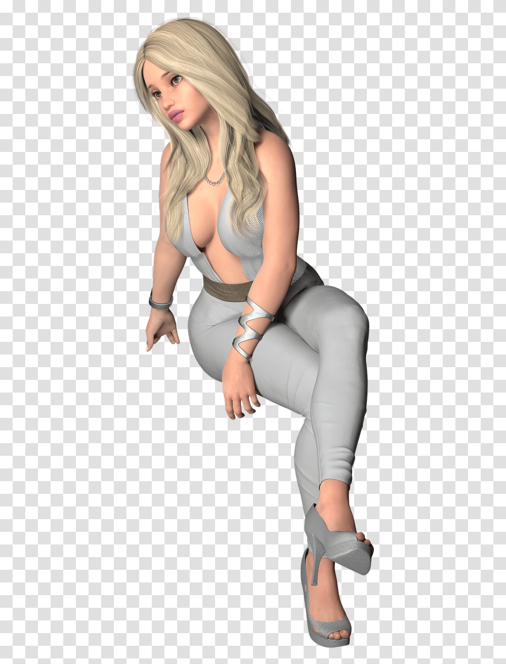 Sitting And Thinking Woman, Apparel, Person, Human Transparent Png