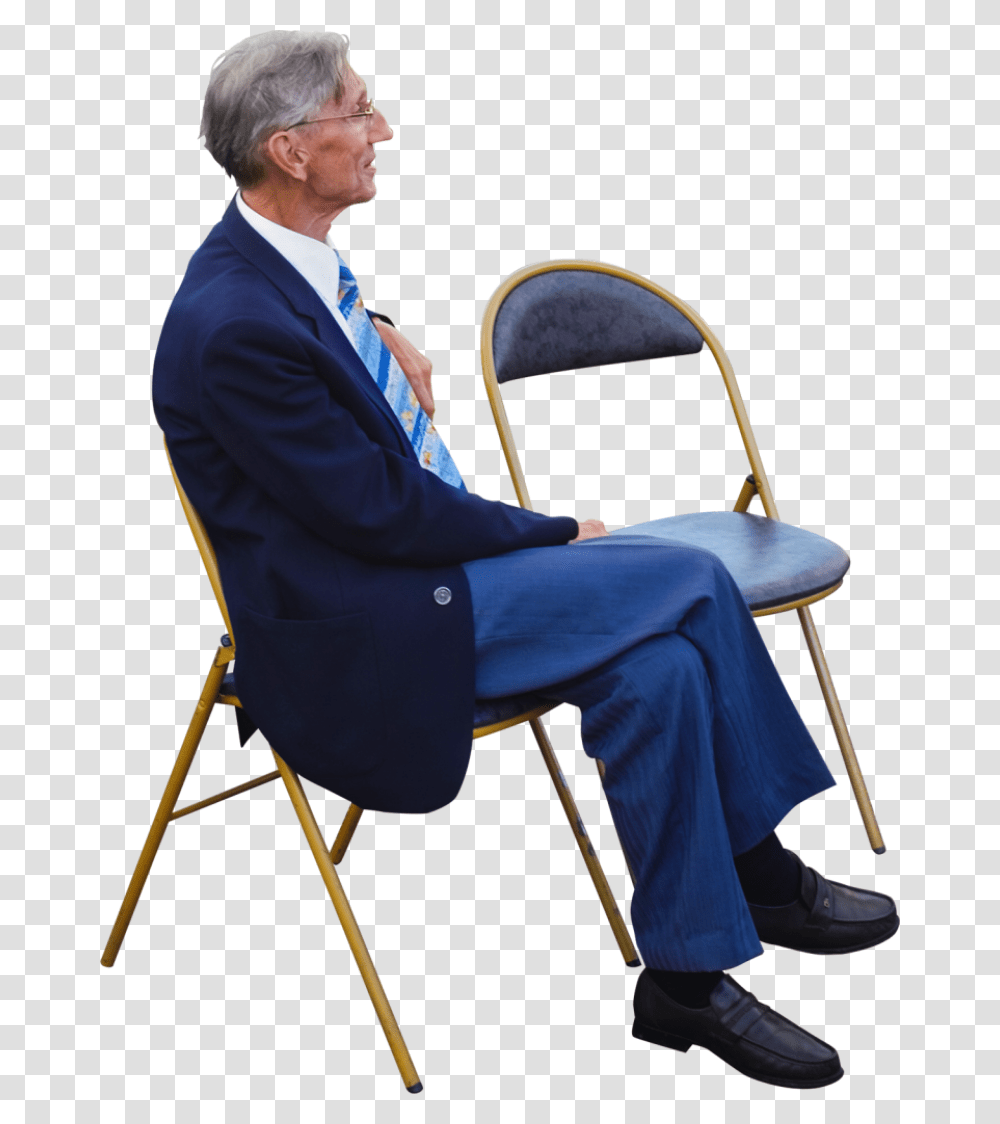 Sitting At A Wedding Image Old Man Sitting Down, Person, Chair, Furniture Transparent Png