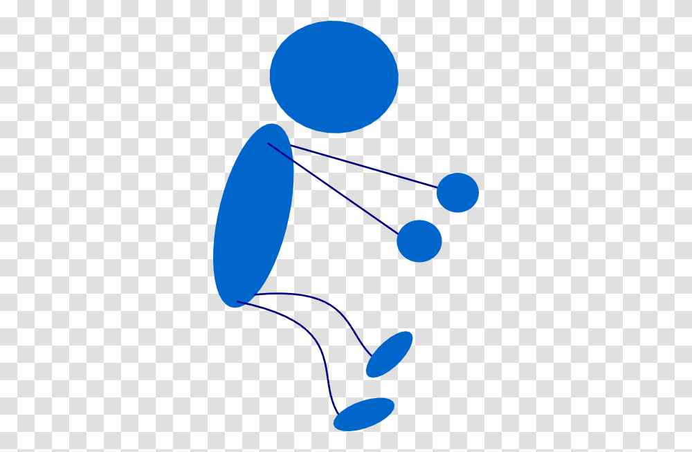 Sitting Blue Stick Man Clip Art For Web, Balloon Transparent Png