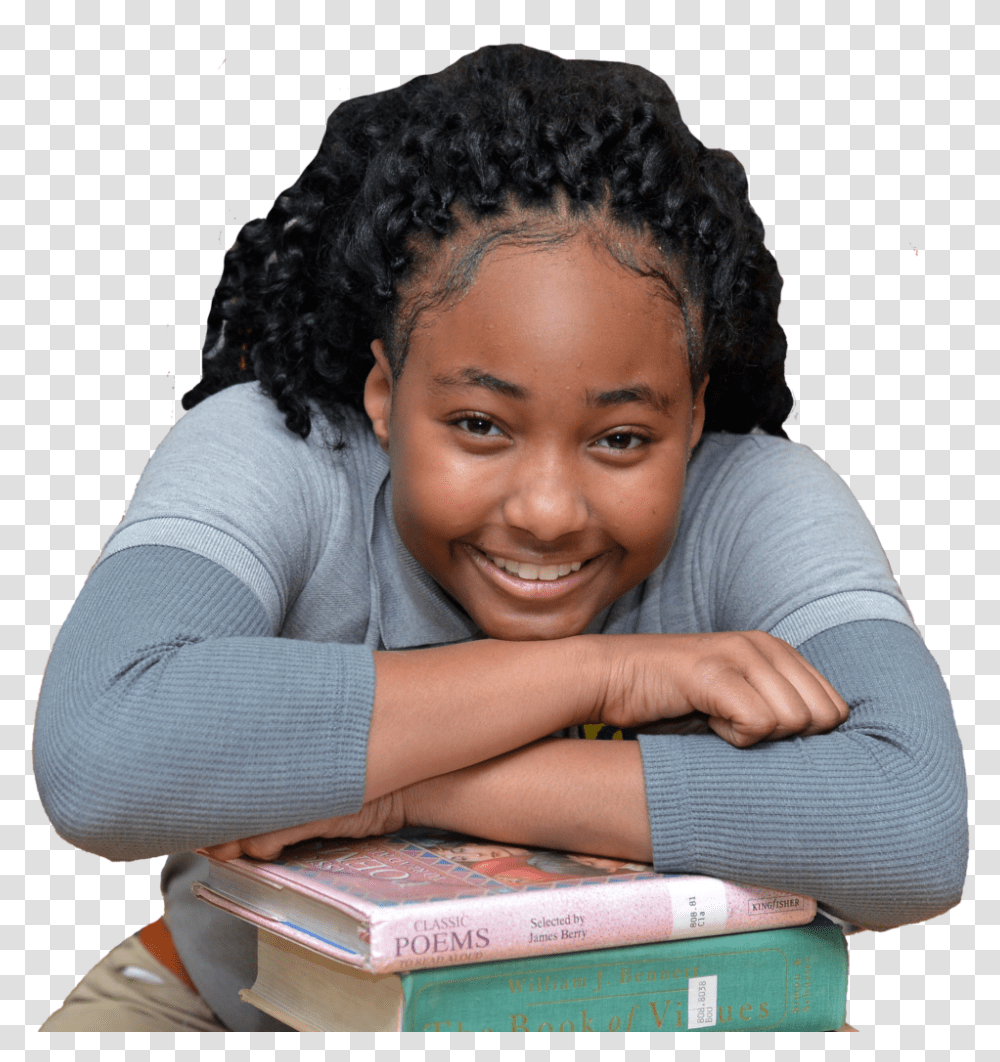 Sitting, Book, Person, Reading, Hair Transparent Png