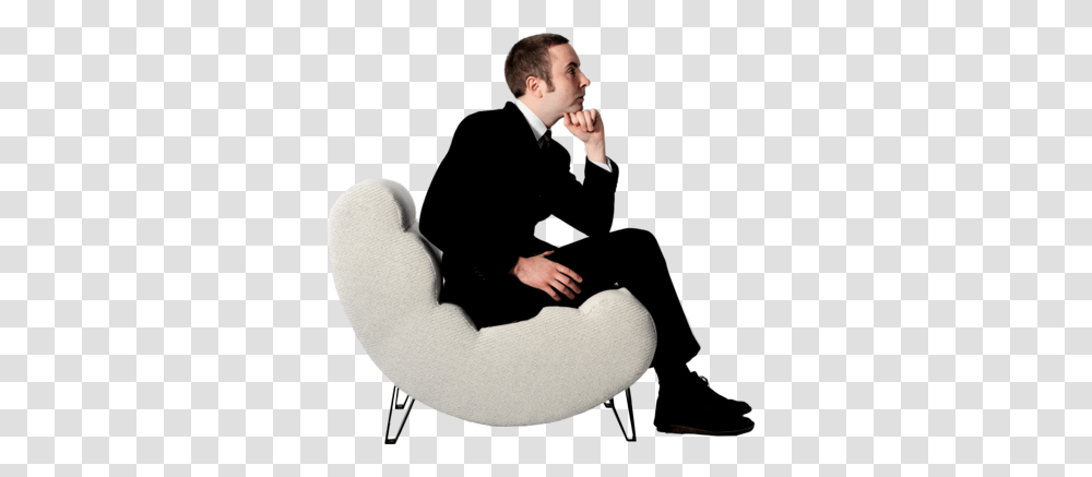 Sitting Businessman, Chair, Furniture, Person Transparent Png