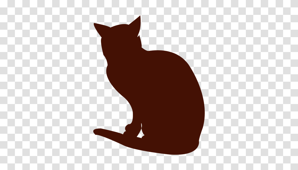 Sitting Cat Pet Silhouette, Mammal, Animal, Black Cat, Manx Transparent Png