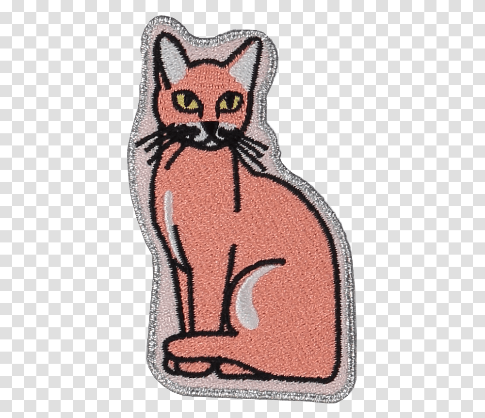 Sitting Cat Sticker Patch Domestic Short Haired Cat, Rug, Torso, Skin Transparent Png