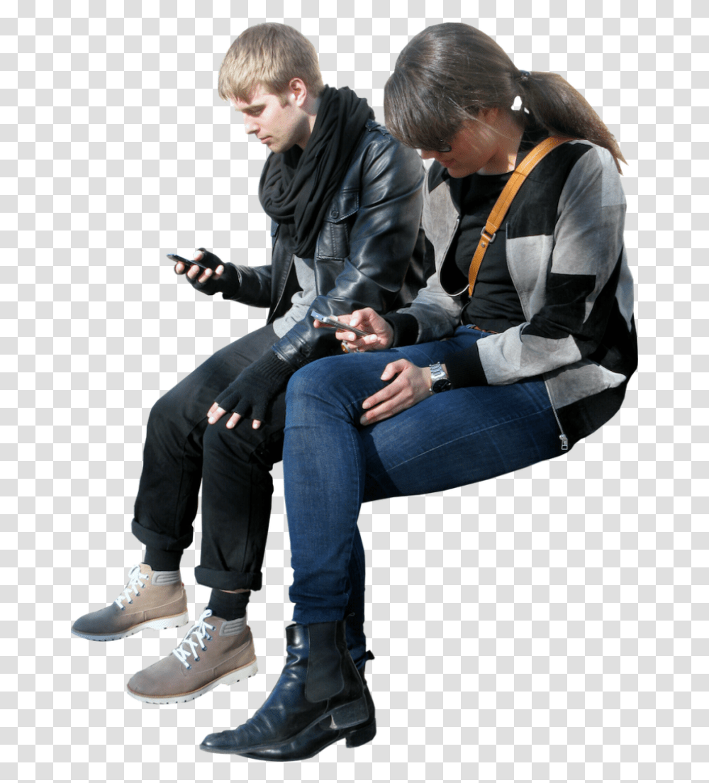 Sitting Cell Phone Image Purepng Free Render People Sitting, Clothing, Apparel, Footwear, Person Transparent Png