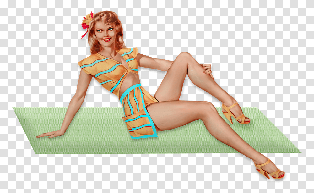 Sitting, Person, Female, Swimwear Transparent Png