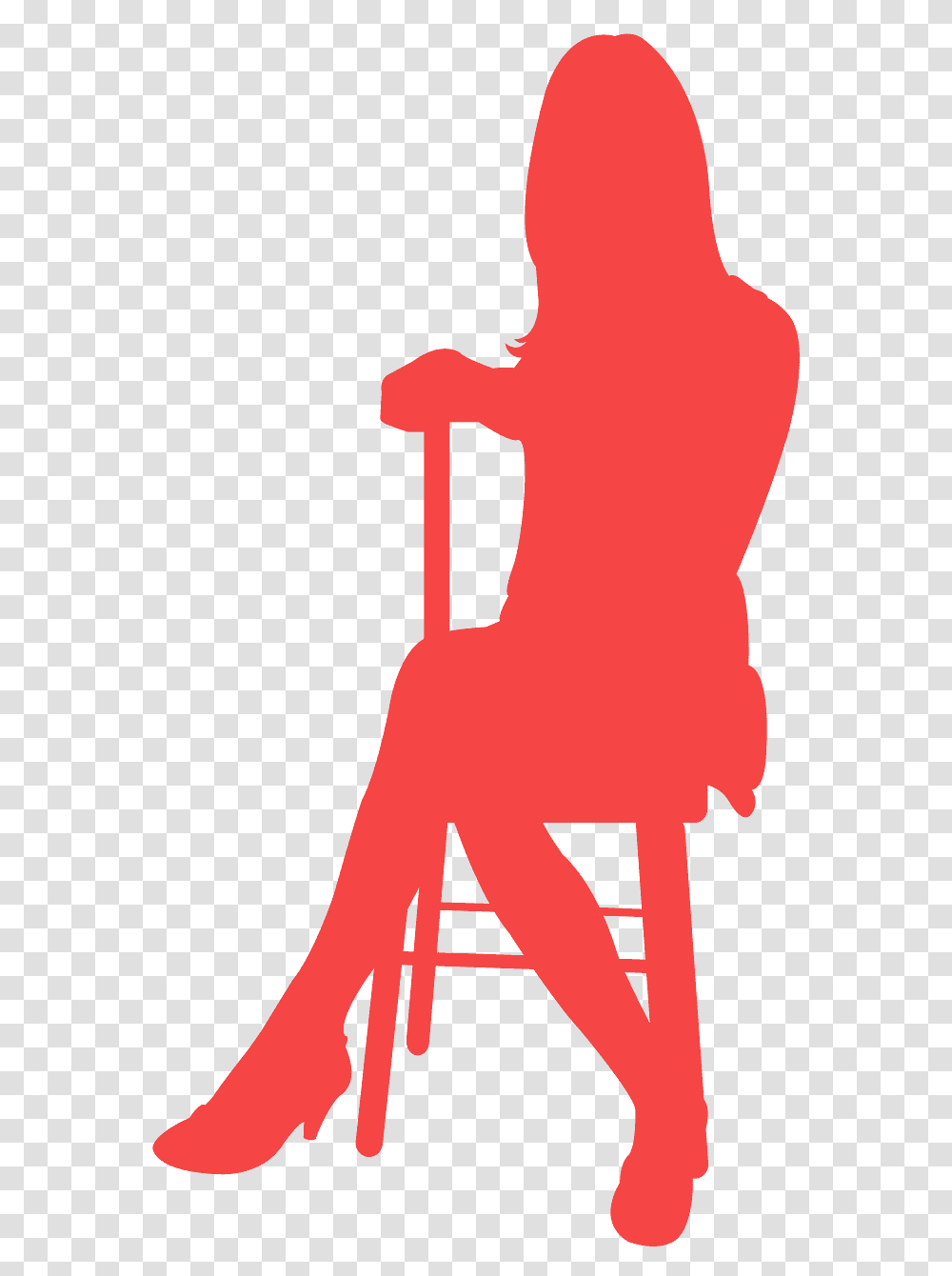 Sitting Cross Legged Woman Chair, Silhouette Transparent Png
