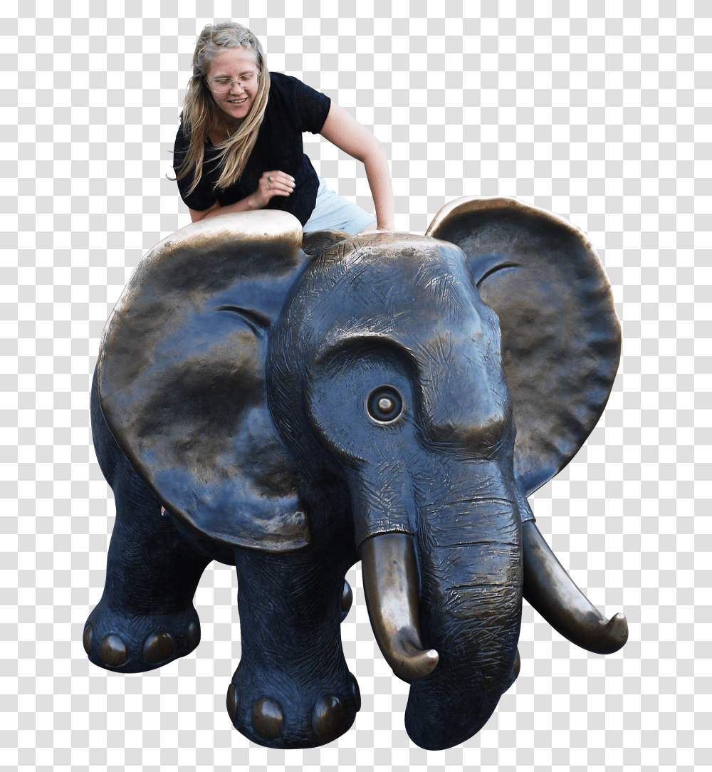 Sitting Elephant Image Sculpture, Person, Human, Wildlife, Mammal Transparent Png