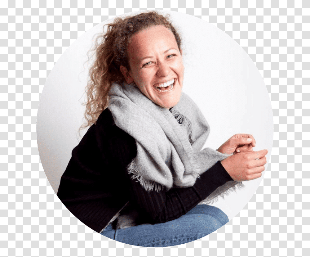 Sitting, Face, Person, Laughing, Female Transparent Png