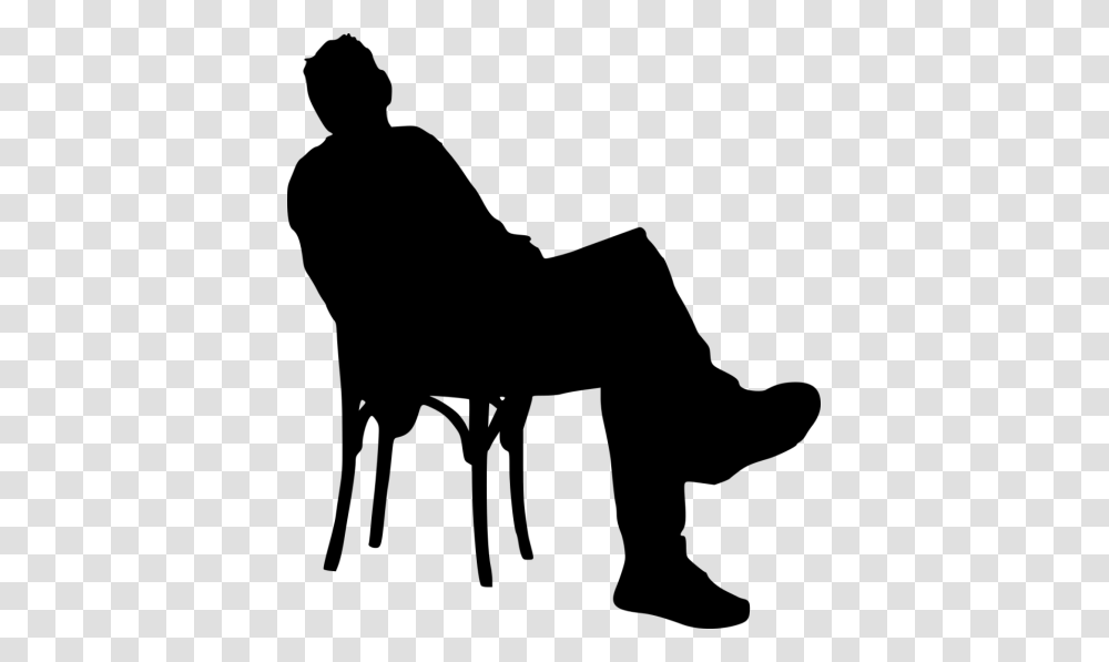 Sitting In Chair Silhouette, Person, Human, Horse, Mammal Transparent Png