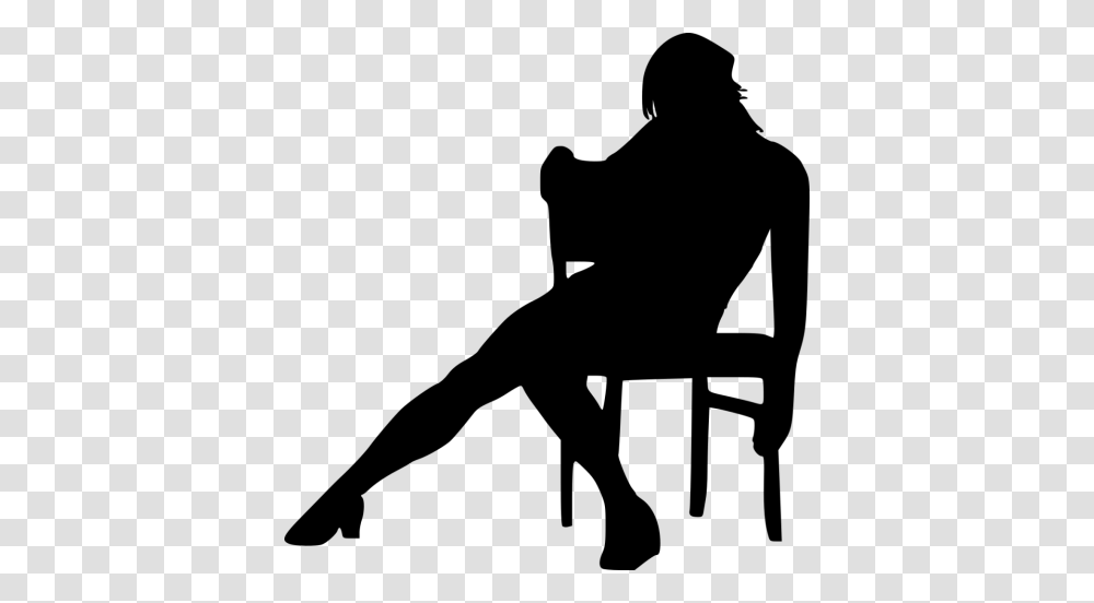 Sitting In Chair Silhouette, Person, Human, Leisure Activities, Dance Transparent Png