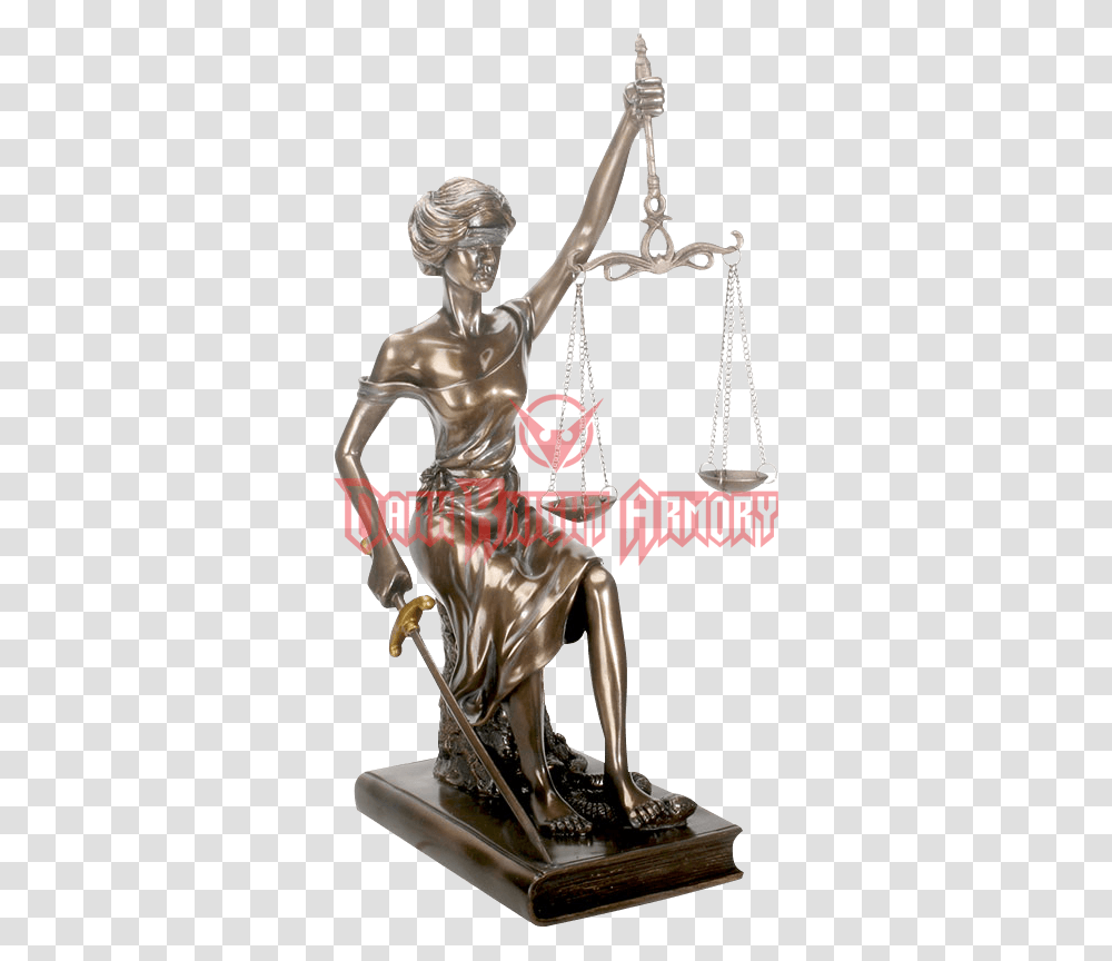 Sitting Lady Justice Statue, Bronze, Toy, Sculpture Transparent Png