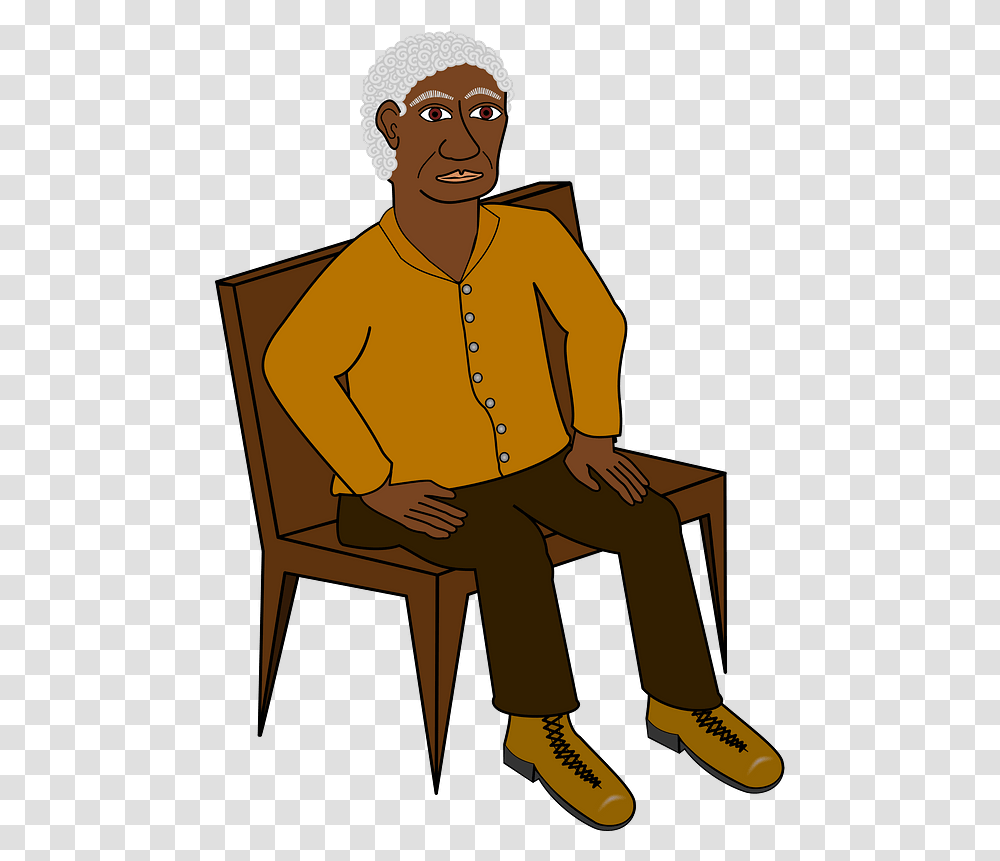 Sitting Man Clipart Man Sitting On Chair Clipart, Person, Shoe, Female Transparent Png