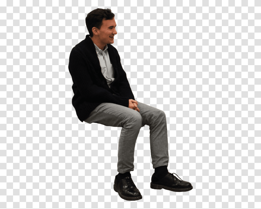 Sitting Man, Person, Sleeve, Long Sleeve Transparent Png