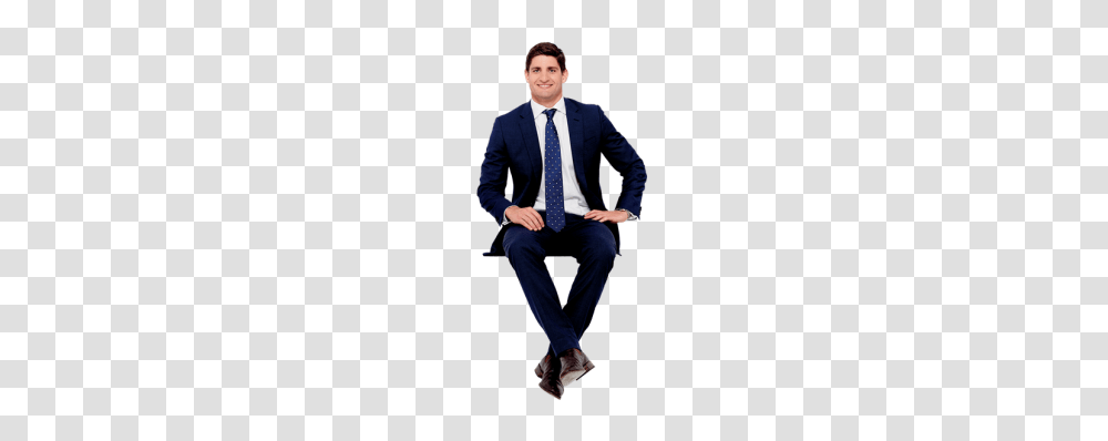 Sitting Man, Person, Suit, Overcoat Transparent Png