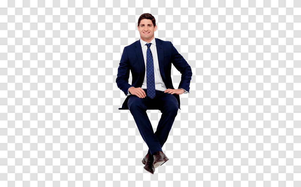 Sitting Man, Person, Tie, Accessories Transparent Png