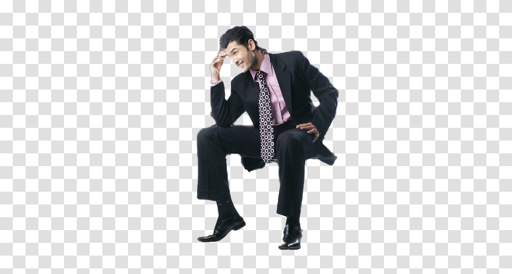 Sitting Man, Person, Tie, Footwear Transparent Png