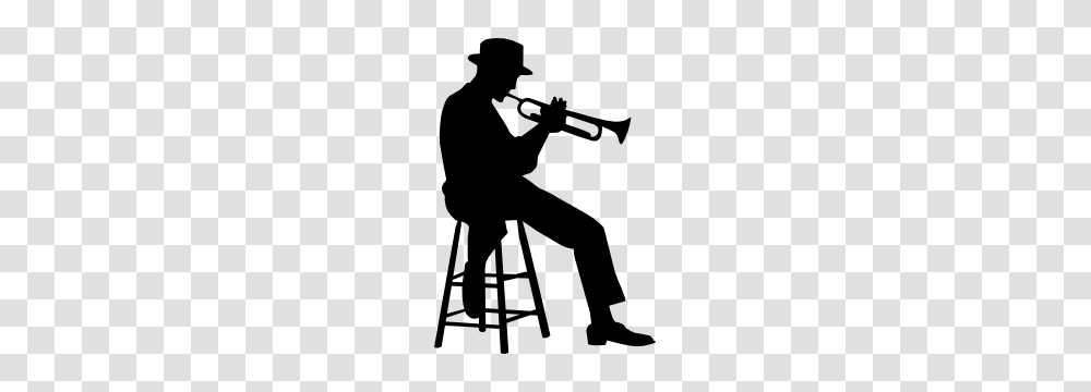Sitting Musical Trumpet Player Sticker, Person, Human, Musical Instrument, Horn Transparent Png