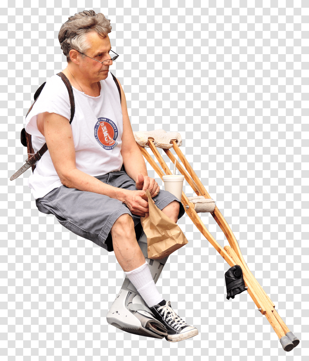 Sitting, Person, Shorts, Chair Transparent Png