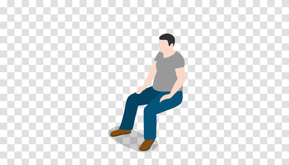 Sitting Person Fat Icon Free Of City Basic, Human, Pants, Apparel Transparent Png