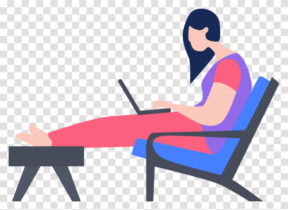 Sitting, Person, Female, Chair, Furniture Transparent Png