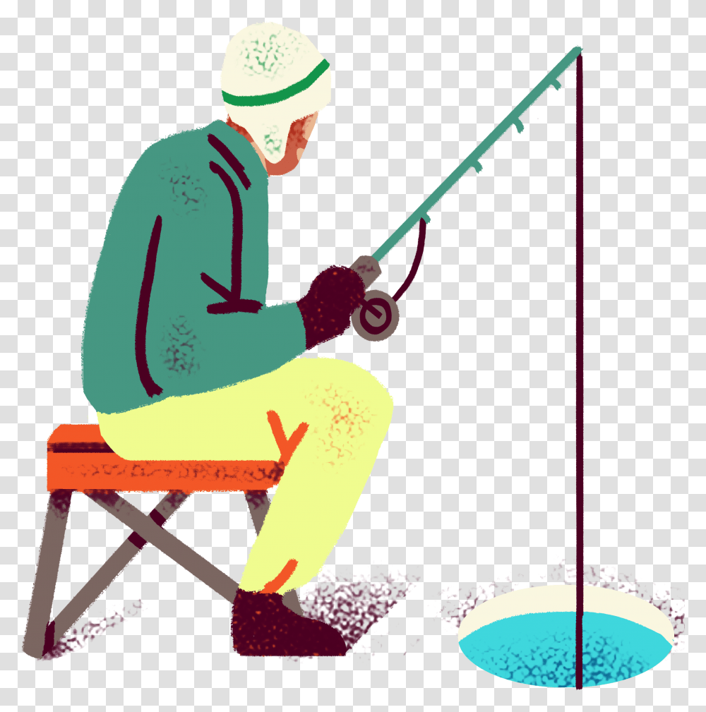 Sitting, Person, Outdoors, Fishing, Water Transparent Png