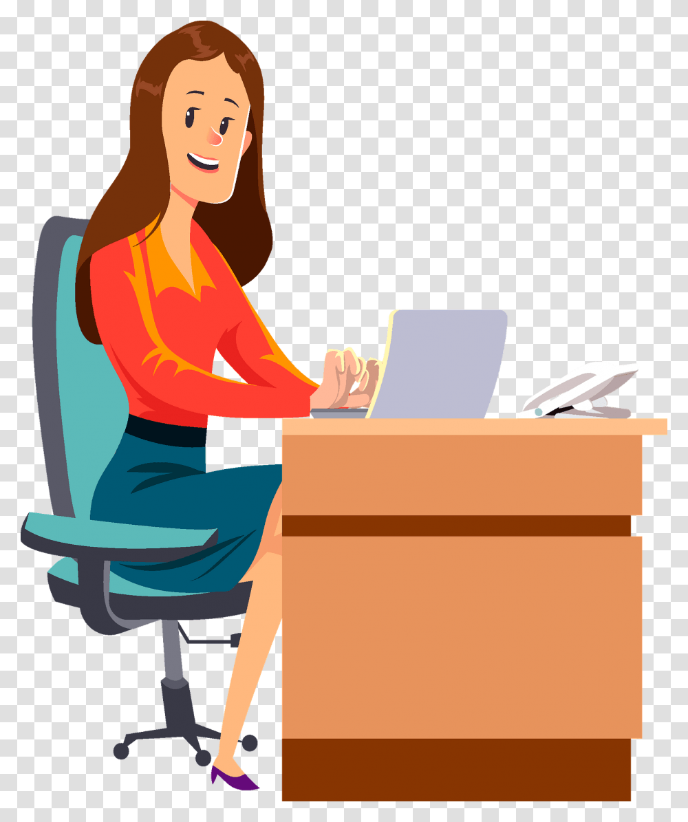 Sitting, Person, Teacher, Female, Worker Transparent Png