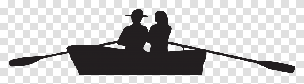 Sitting Silhouette Couple On Boat Silhouette, Person, Kneeling, Musician, Musical Instrument Transparent Png