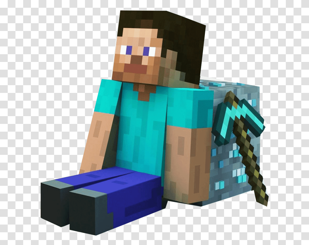 Sitting Steve Ampamp Minecraft Steve Gif, Toy Transparent Png