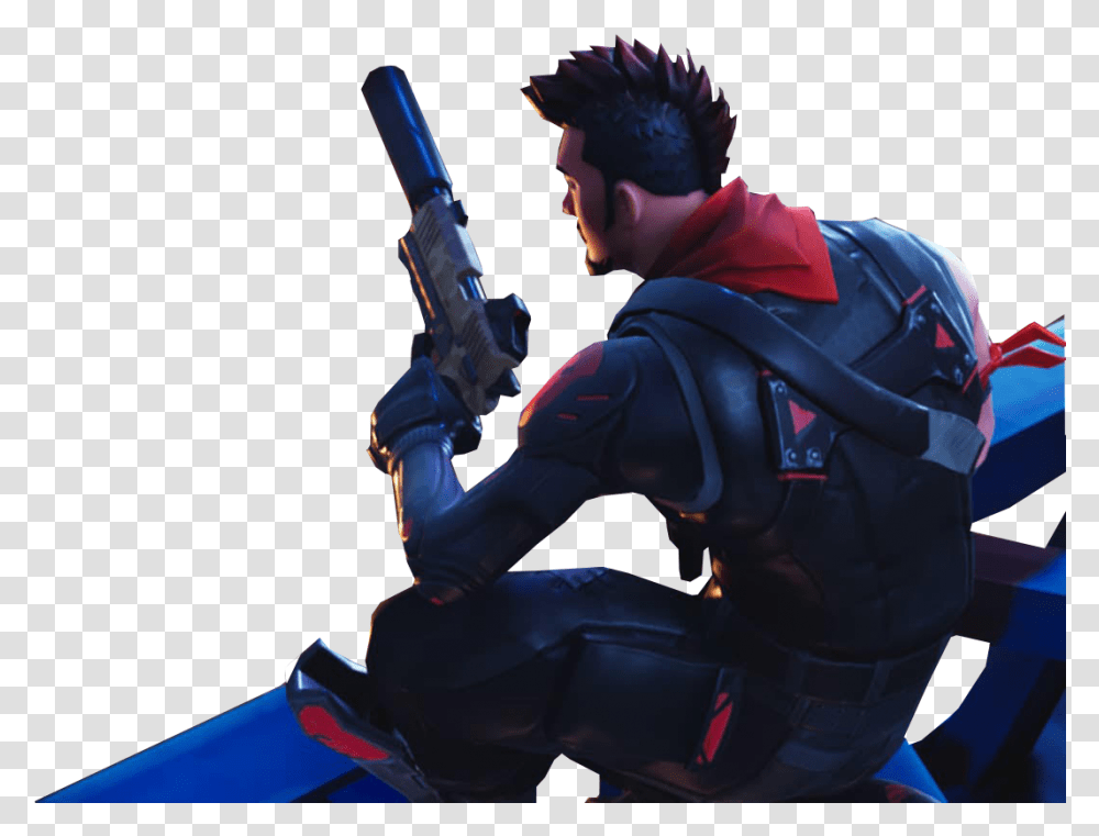 Sitting With A Gun Fortnite Thumbnail Template Free To Use Fortnite Thumbnails, Person, Human, Overwatch Transparent Png