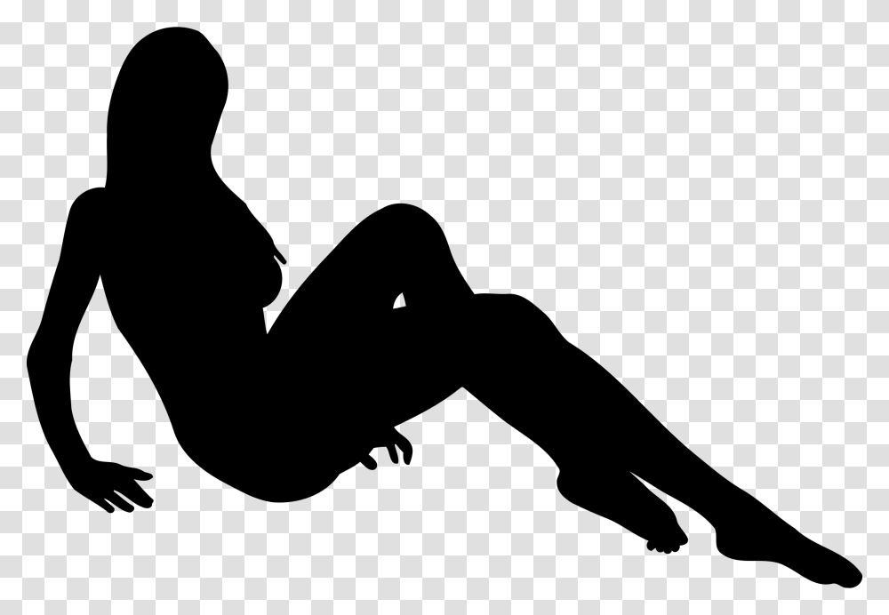 Sitting Woman Silhouette Vector Clipart Image, Gray, World Of Warcraft Transparent Png