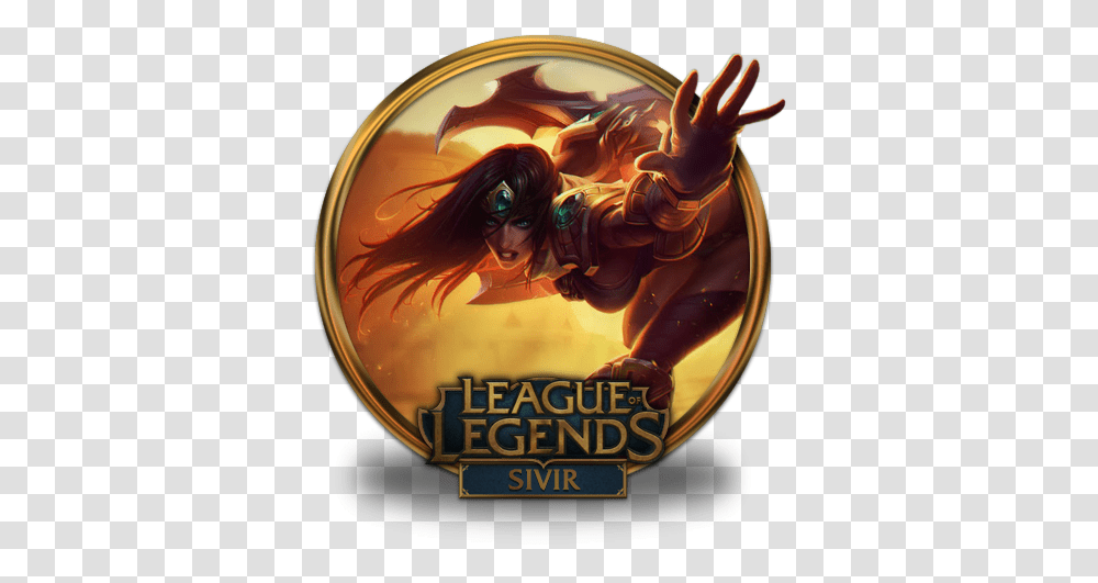 Sivir Visual Upgrade Icon League Of Legends Gold Border Sivir Old Splash Art, Person, Human, Dragon, Dvd Transparent Png
