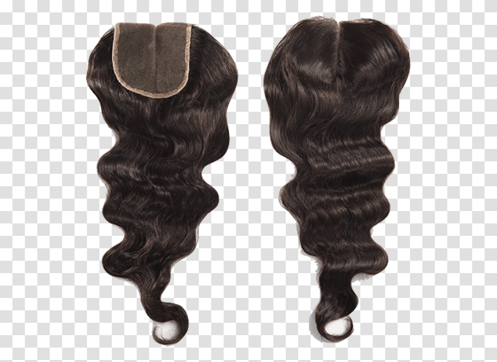 Sivolla Luster Body Wave Lace Closure Natural Color 1b With Original Human Hair Middle Part Three Available Wig, Person Transparent Png