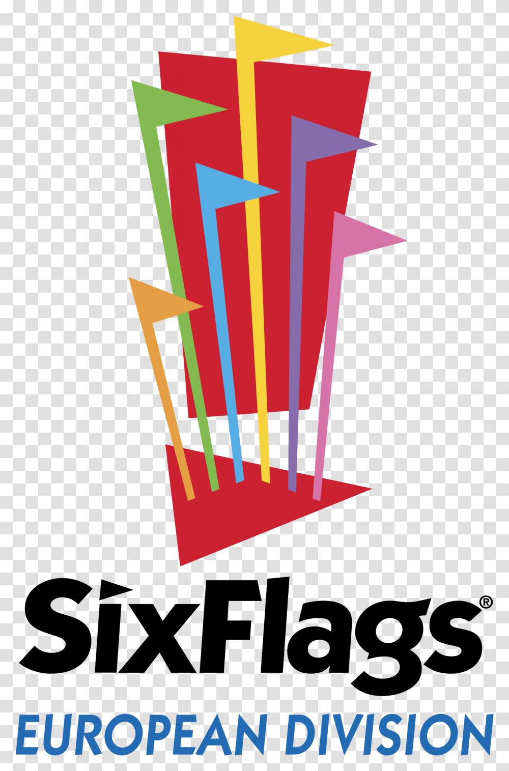 Six Flags European Division Logo Six Flags Holland Logo, Cross, Paper Transparent Png