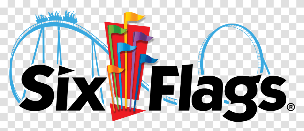 Six Flags Logo Six Flags Advertisement, Paper, Dynamite, Bomb Transparent Png