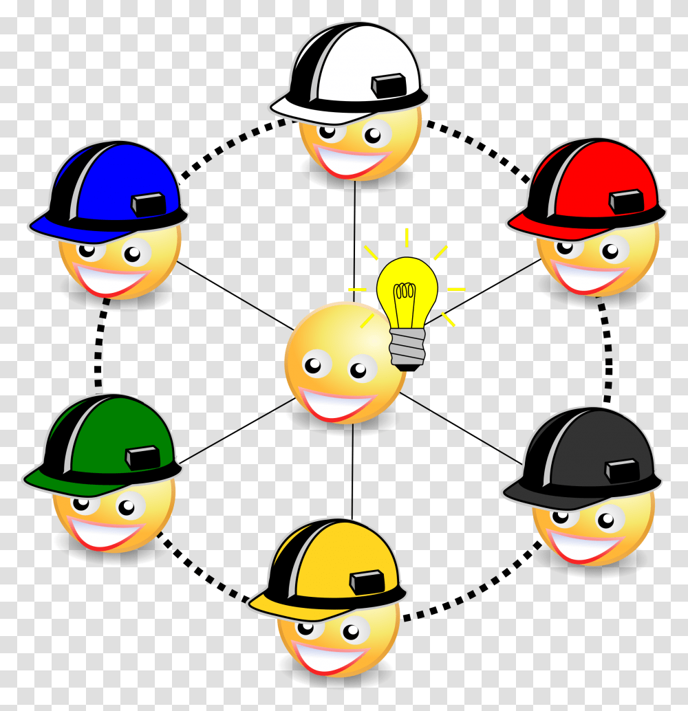 Six Hats To Thinking V2 Clip Arts Clipart 6 Hat Thinking, Crowd, Helmet, Apparel Transparent Png