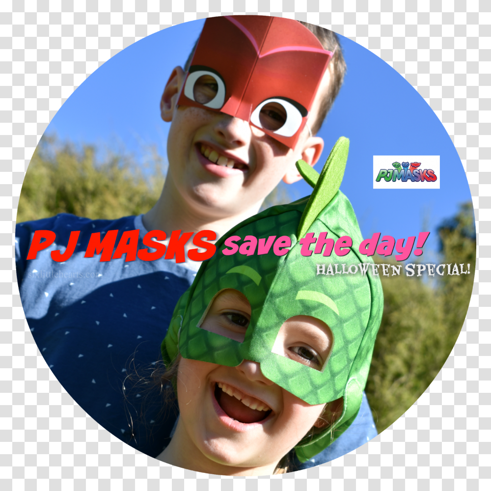 Six Little Hearts Pj Masks Save The Day Halloween Party Poster, Head, Person, Human, Carnival Transparent Png
