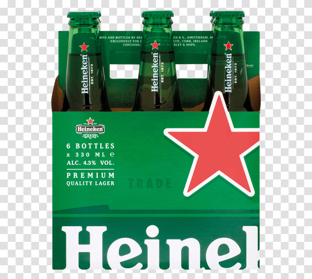 Six Pack Beer Clipart Pack Heineken, Star Symbol, Alcohol, Beverage Transparent Png