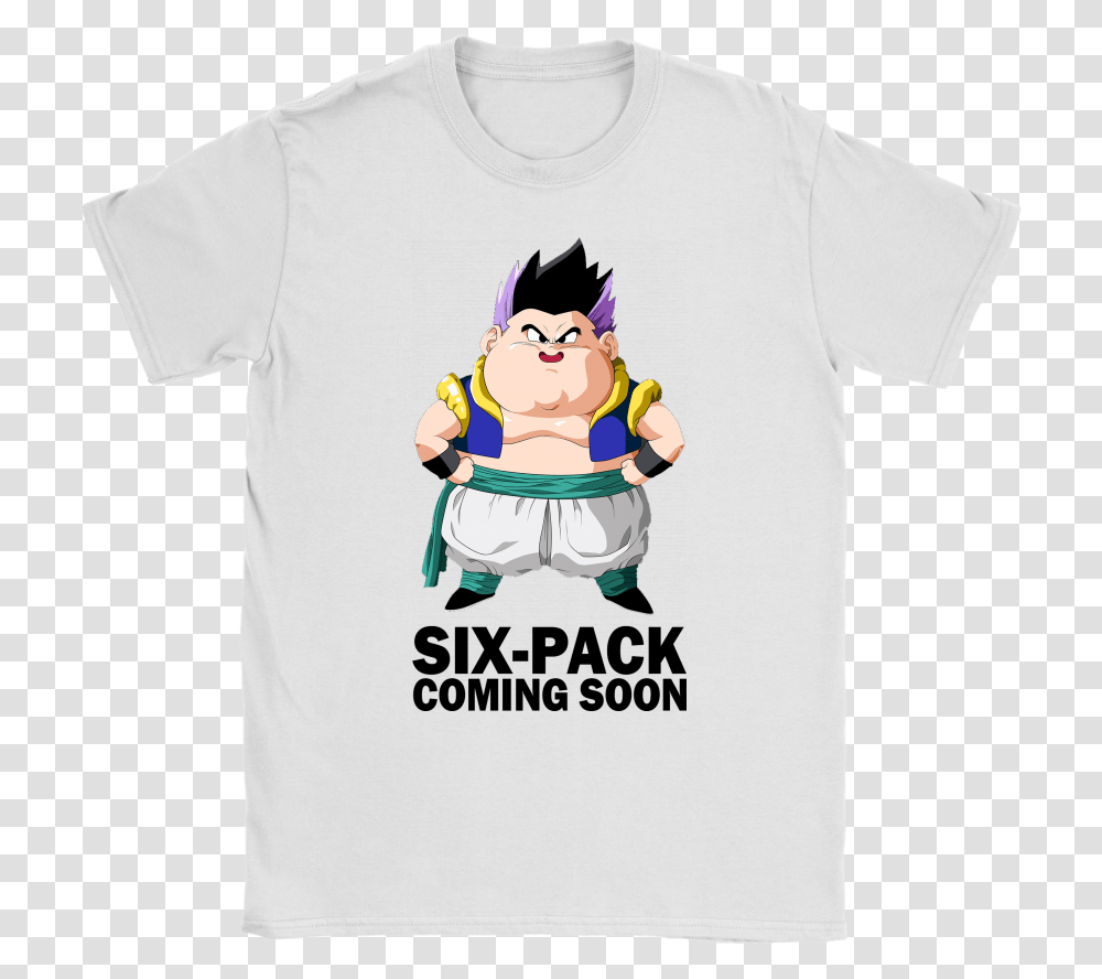 Six Pack Coming Soon Fat Gotenks Dragon Ball Shirts Dragon Ball Fat Fusion Shirt, Apparel, T-Shirt, Label Transparent Png