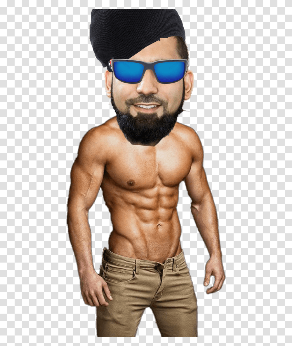 Six Pack For Picsart Download Body Six Pack, Face, Person, Human, Sunglasses Transparent Png