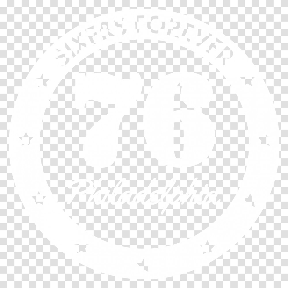 Sixers Forever Sixers Logo Black And White, Label, Number Transparent Png